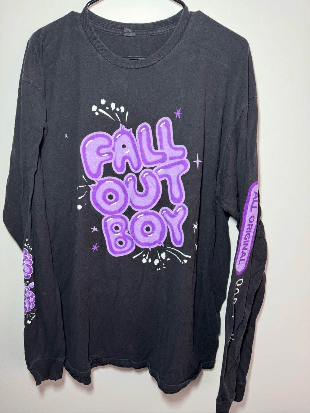 EUC Fall Out Boy Mania Tour Long Sleeve Music T Shirt Size XL